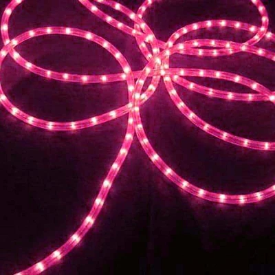 Hofert 100ct Pink Commercial Length Christmas Rope Light Set