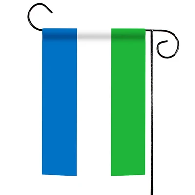 Toland Home Garden Blue and Green Sierra Leone Outdoor Garden Flag 18" x 12.5"