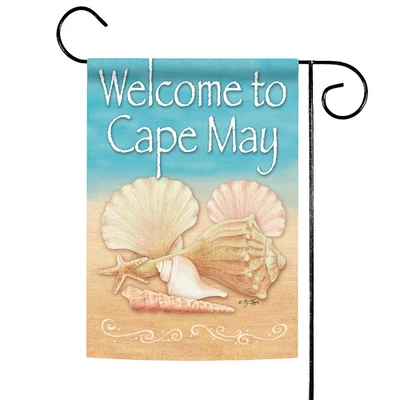 Toland Home Garden Blue and Brown "Welcome to Cape May" Outdoor Rectangular Mini Garden Flag 18" x 12.5"