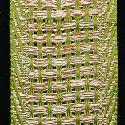 The Ribbon People Green and Beige Wired Craft Ribbon 1.5" x 27 Yards