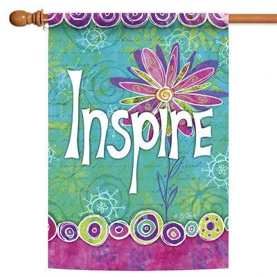 Toland Home Garden Floral 'Inspire' Outdoor House Flag 40" x 28"