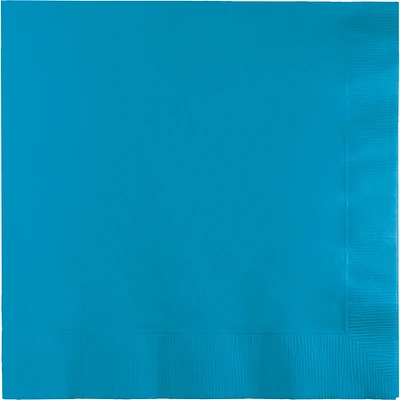 Party Central Club Pack of 600 Turquoise Premium 2-Ply Disposable Lunch Napkins 6.5"