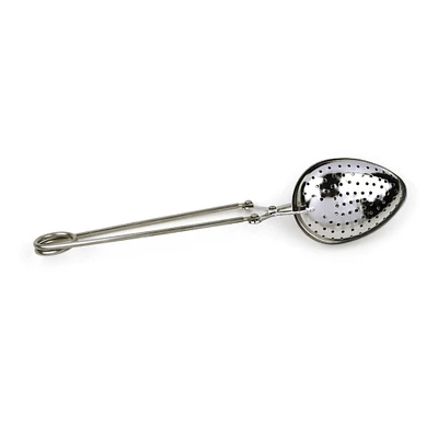 Contemporary Home Living Stainless Steel Closed Tea Infuser Spoon - 6" - Silver