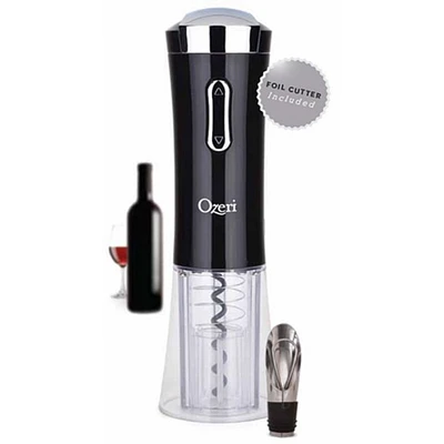 Ozeri   Nouveaux II Electric Wine Opener, with Foil Cutter, Wine Pourer and Stopper