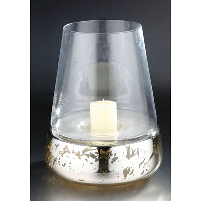 CC Home Furnishings 17" Clear Hand Blown Hurricane Glass Candle Holder