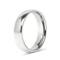 Highly Polished Rounded Stainless Steel Blank Ring 2mm