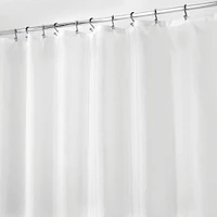 mDesign Heavy Duty Flat Weave Polyester Shower Curtain Liner