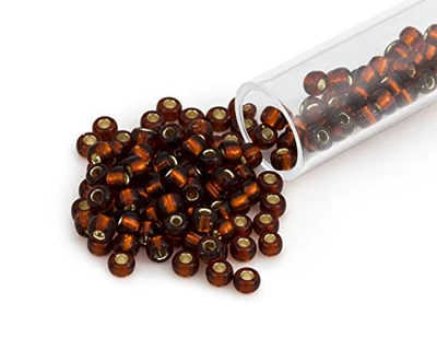Miyuki Round Rocaille Seed Bead 8/0 Silver Lined Copper
