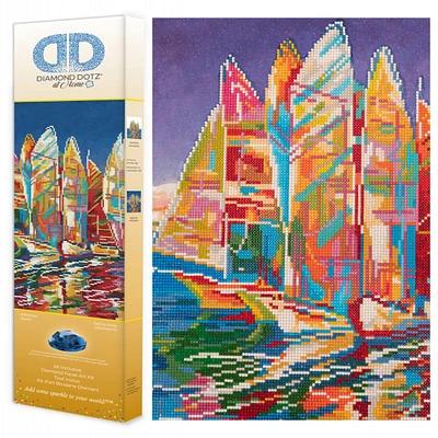 DIAMOND DOTZ ® at Home - Sailing Away, Partial Drill, Round Dotz, Diamond Painting Kits, Diamond Art Kits for Adults, Gem Art,  Diamond Art, Diamond Dotz Kits, 20"x24"