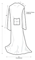 Catalonia Wearable Blanket with Sleeves and Front Pocket 