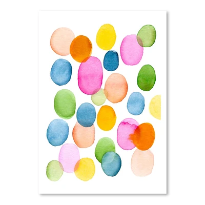 Watercolor Circles Colorful by Lisa Nohren  Poster Art Print - Americanflat