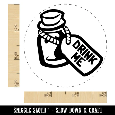 Drink Me Potion Bottle from Alice In Wonderland Self-Inking Rubber Stamp for Stamping Crafting Planners