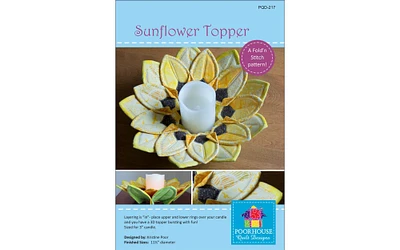Poorhouse Quilt Designs Sunflower Topper Ptrn