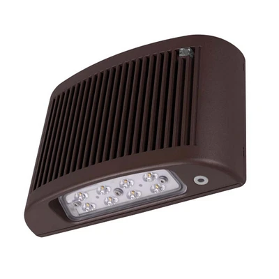 EOF Series Bronze Outdoor LED Full Cutoff Emergency Wall Pack w/ Photocell 3000K