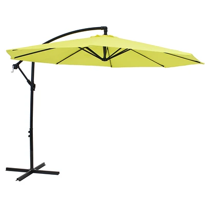 Sunnydaze 9.5 ft Cantilever Offset Patio Umbrella with Crank - Sunshine by