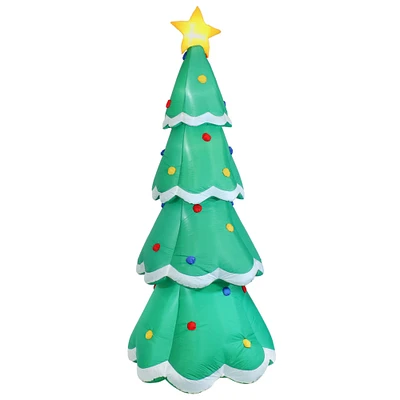 Sunnydaze Towering Green Christmas Tree Inflatable Yard Decoration - 9.5 ft by