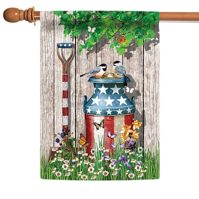 Chickadee Garden Decorative Spring Flag
