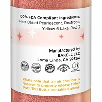 Peach Edible Glitter Spray - Edible Powder Dust Spray Glitter for Food, Drinks, Strawberries, Muffins, Cake Decorating. FDA Compliant (4 Gram Pump)