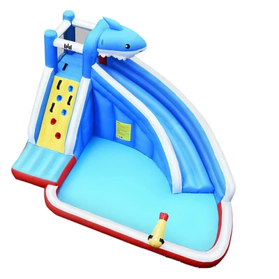 Gymax Inflatable Water Park Bounce House Slide Shark with/without Blower