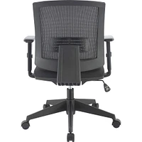 Lorell Task Chair, Mid-Back, 24-1/2"Wx25-1/4"Lx42-1/2"H, Black