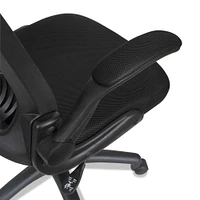 Alera EB-E Series Swivel/Tilt Mid-Back Mesh Chair, Supports up to 275 lbs, Black Seat/Black Back, Black Base