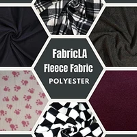 FabricLA Fleece Fabric by The Yard 1 Yard 36"X60" Inch Wide Polar Fleece Soft, Blanket, Anti-Pill Throw, Poncho, Pillow Cover, PJ Pants, Booties, Eye Mask - Black