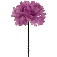 Artificial Carnation Picks, 5-Inch, 3.5" Wide, Box of 200, Realistic Silk Flowers, Flexible & Durable Stems, Lavender, Spring & Summer, Floral Picks, Parties & Events, Home & Office Decor