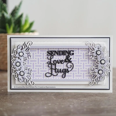 Creative Expressions Sue Wilson Basket Weave Slimline Stencil