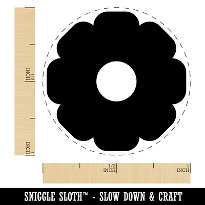 Flower Solid Self-Inking Rubber Stamp for Stamping Crafting Planners