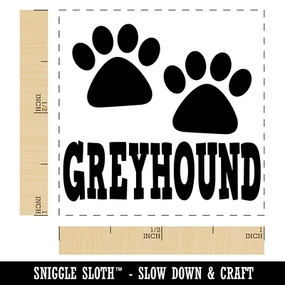 Greyhound Dog Paw Prints Fun Text Self-Inking Rubber Stamp Ink Stamper