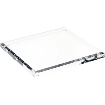 Plymor Clear Acrylic Square Beveled Display Base, 6" W x 6" D x 0.5" H