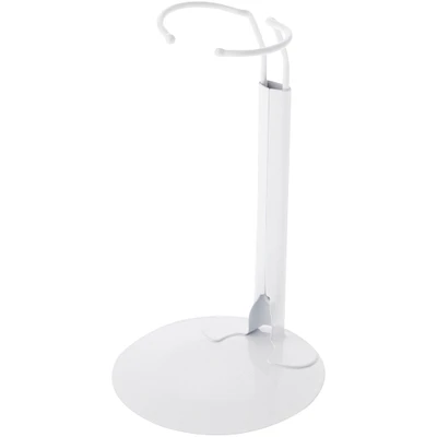 Plymor DSP-60W White Adjustable Doll Stand, fits 10, 11, 12, 13, and 14 inch Dolls or Action Figures, Waist is 2 to 2.5 inches wide, 5.5 to 7 inches around