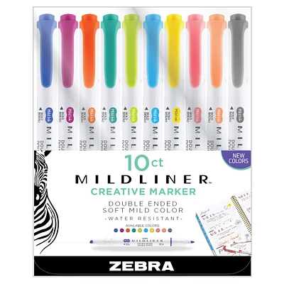Zebra Mildliner Double-Ended Highlighter Set, 10-Colors