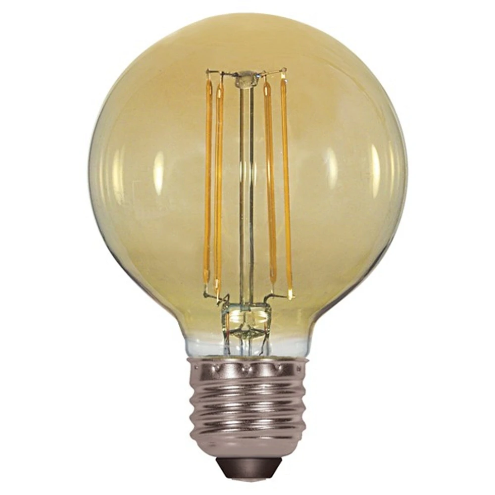 Antique Filament LED 4.5W G25 Globe 2000K Vintage Satco S9584 Bulb - 40w equiv.