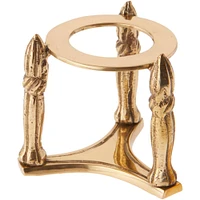 Bard's Brass-toned Egg Stand/Holder, Pillar Leg, 1.25" Diameter