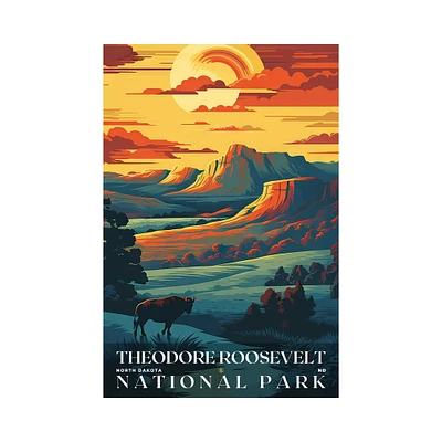 Theodore Roosevelt National Park Poster, Travel Art, Office Poster