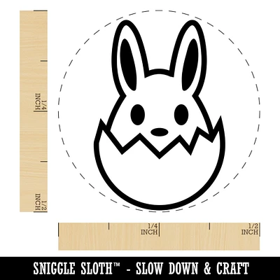 Easter Bunny Hatching Egg Shell Self-Inking Rubber Stamp for Stamping Crafting Planners