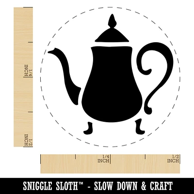 Antique Vintage Tea Pot Kettle Self-Inking Rubber Stamp Ink Stamper for Stamping Crafting Planners