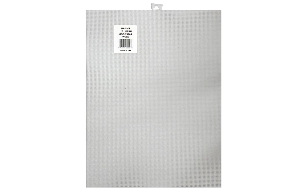 Darice Plastic Canvas #10 Mesh 10.5x13.5 White