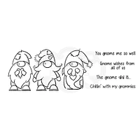 Woodware Craft Collection Woodware Clear Singles Three Gnomes 8 in x 2.6 in stamp