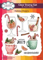 Creative Expressions Jane's Doodles Clear Stamp Set 6"x8"-Holiday Cheers