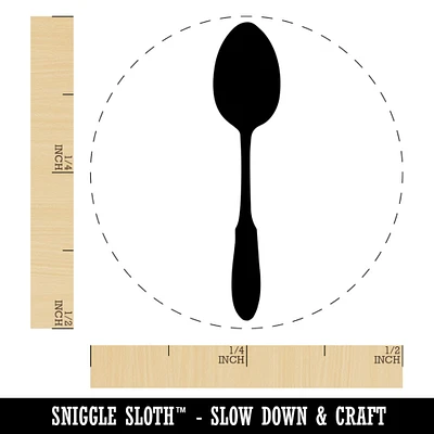 Spoon Solid Utensil Eating Sketch Self-Inking Rubber Stamp for Stamping Crafting Planners
