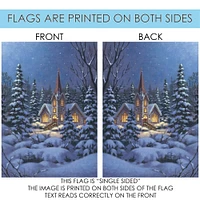 Snowy Steeple Decorative Winter Flag