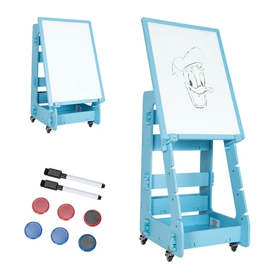 Gymax Kids Standing Art Easel Dry-Erase Board Double Sided Chalkboard