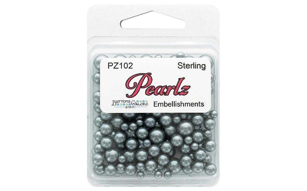 Buttons Galore Pearlz Embellishments Sterling