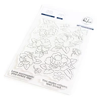 Pinkfresh Studio Clear Stamp Set 4"X6"-Peony Fantasy