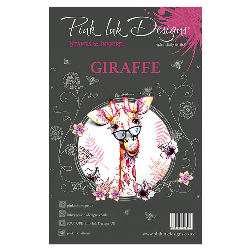 Pink Ink Designs  A5 Clear Stamp Set Giraffe