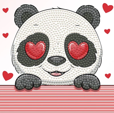 DIAMOND DOTZ ® - Panda Love Dotz Box, Partial Drill, Round Dotz, Diamond Painting Kits, Diamond Art Kits for Adults, Gem Art,  Diamond Art, Diamond Dotz Kits, 5.9"x5.9"