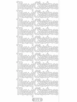 Starform Deco Stickers - Large Merry Christmas - Silver