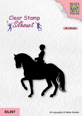 Nellie's Choice  Clear Stamp Silhouette Sports - Equestrian Sport